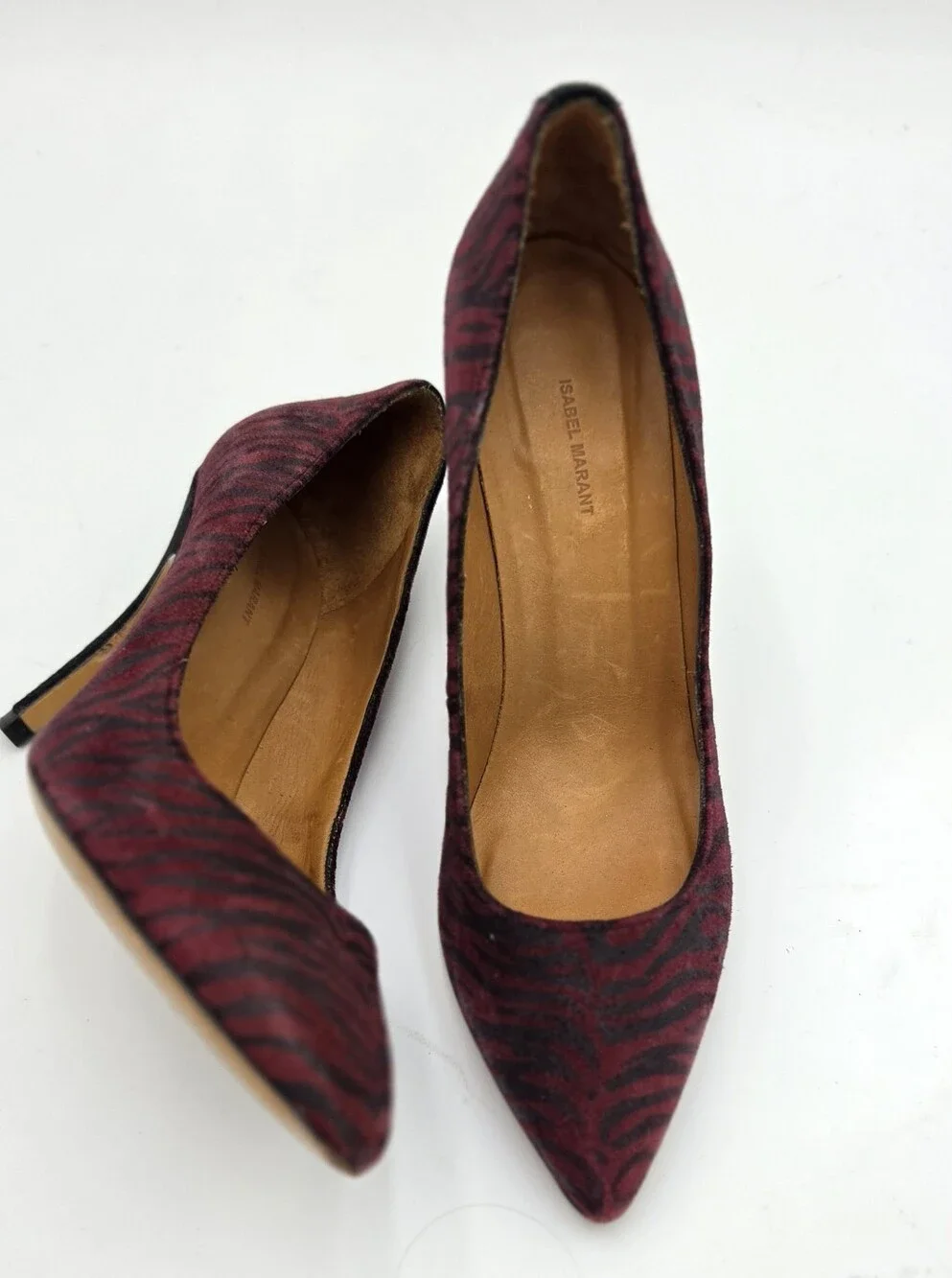 Isabel Marant size 37 US 7 Zebra-Print Suede Pointed Toe Pumps Heels
